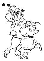 coloriage anastasia le chien et le caniche